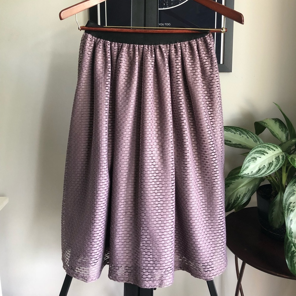 Purple ballerina style midi skirt